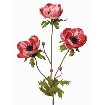Samt Anemone Zweig WINFAS, mauve, 75cm, Ø9-11cm