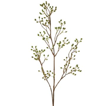 Deko Zweig Heckenrose HIKERNE mit Hagebutten, grün, 100cm