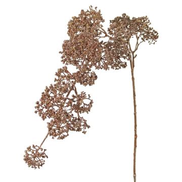 Künstlicher Zweig Schneeball SALFHY mit Knospen, metallic-hellrosa, 90cm