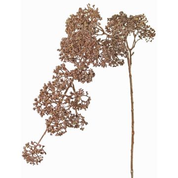 Künstlicher Zweig Schneeball SALFHY mit Knospen, metallic-hellrosa, 90cm