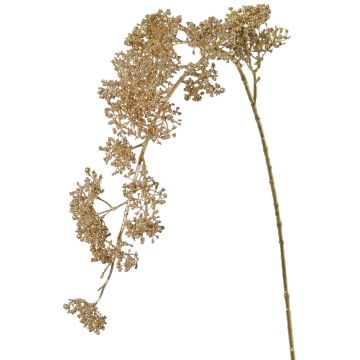 Künstlicher Zweig Schneeball SALFHY mit Knospen, metallic-silber-gold, 90cm