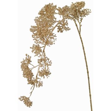 Künstlicher Zweig Schneeball SALFHY mit Knospen, metallic-silber-gold, 90cm