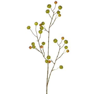 Kunstzweig Zierapfel NONGIR mit Früchten, grün-orange, 90cm