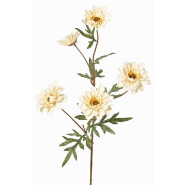 Dekozweig Chrysantheme PRUDENCE, Eco Collection, creme-gelb, 75cm, Ø5-6,5cm