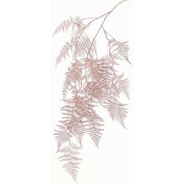 Deko Zweig Asparagus plumosus MELFHY, hängend, metallic-hellrosa, 130cm
