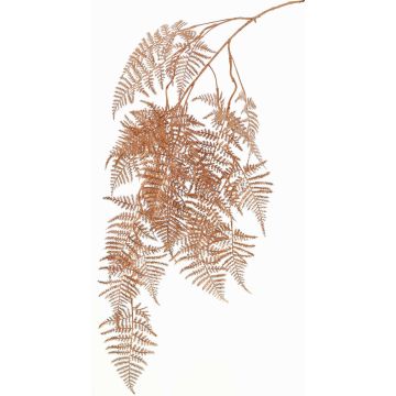 Deko Zweig Asparagus plumosus MELFHY, hängend, metallic-kupfer, 130cm