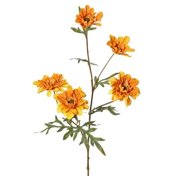 Dekozweig Chrysantheme PRUDENCE, Eco Collection, gelb-orange, 75cm, Ø5-6,5cm