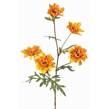 Dekozweig Chrysantheme PRUDENCE, Eco Collection, gelb-orange, 75cm, Ø5-6,5cm
