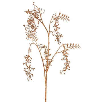 Künstlicher Zweig Pfefferbaum NELFHY mit Beeren, metallic-kupfer, 125cm