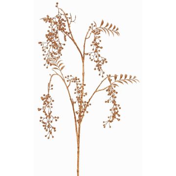 Künstlicher Zweig Pfefferbaum NELFHY mit Beeren, metallic-kupfer, 125cm