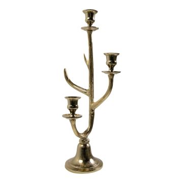 Kerzenleuchter Geweih ALLEANDRO aus Aluminium, für Stabkerzen, gold, 48cm Kerzenleuchter Geweih ALLEANDRO aus Aluminium, für Stabkerzen, gold, 48cm