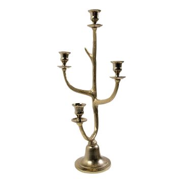 Kerzenleuchter Geweih ALLEANDRO aus Aluminium, für Stabkerzen, gold, 58cm Kerzenleuchter Geweih ALLEANDRO aus Aluminium, für Stabkerzen, gold, 58cm