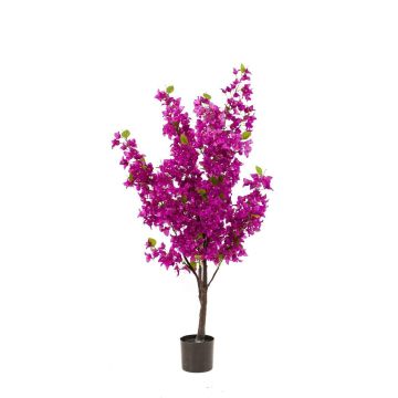 Bougainvillea künstlich JONKFAN mit Blüten, Kunststamm, violett, 145cm