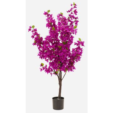 Bougainvillea künstlich JONKFAN mit Blüten, Kunststamm, violett, 145cm