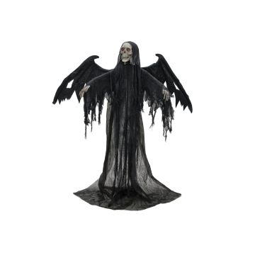 Halloween Deko Skelett Todesengel WOTAN mit Flügeln, Grusellach und Bewegungsfunktion, LEDs, 40x100x175cm Halloween Deko Skelett Todesengel WOTAN mit Flügeln, Grusellach und Bewegungsfunktion, LEDs, 40x100x175cm