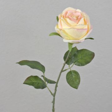 Rose künstlich FINAKAS, creme-rosa, 65cm, Ø9cm Rose künstlich FINAKAS, creme-rosa, 65cm, Ø9cm