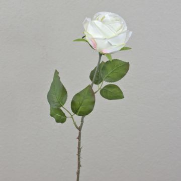 Rose künstlich FINAKAS, creme-weiß, 65cm, Ø9cm