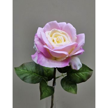 Rose künstlich WINAKAS, rosa-creme, 35cm, Ø10cm
