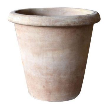 Blumentopf ELVORN aus Terrakotta, handgemacht, patiniert, braun, 55cm, Ø58cm Blumentopf ELVORN aus Terrakotta, handgemacht, patiniert, braun, 55cm, Ø58cm
