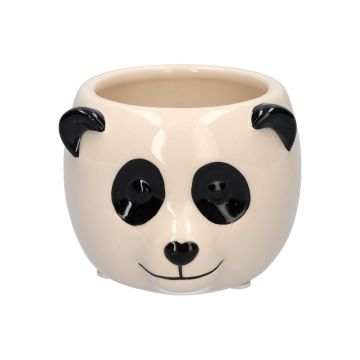 Blumentopf Panda KIRINA aus Keramik, weiß-schwarz, 9,3x8,4x6,5cm