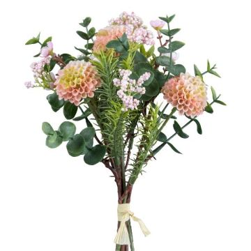 Künstlicher Blumenstrauß Pompon-Dahlie Eukalyptus ZORCA, Beeren, rosa, 30cm Künstlicher Blumenstrauß Pompon-Dahlie Eukalyptus ZORCA, Beeren, rosa, 30cm