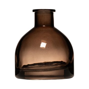 Deko Flasche MAKENZIE aus Glas, taupe-klar, 9cm, Ø8cm