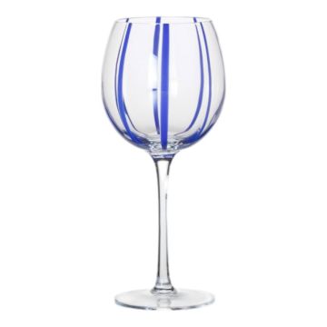 Weinkelch OCTAVIUS mit Streifen, blau-klar, 21cm, Ø9,5cm Weinkelch OCTAVIUS mit Streifen, blau-klar, 21cm, Ø9,5cm