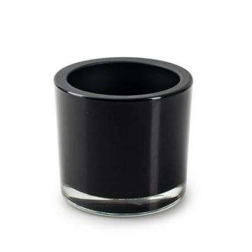 Teelichthalter Glas JOHN FIRE, schwarz, 8cm, Ø9cm Teelichthalter Glas JOHN FIRE, schwarz, 8cm, Ø9cm