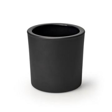 Teelichthalter Glas JOHN FIRE, schwarz-matt, 10cm, Ø10cm Teelichthalter Glas JOHN FIRE, schwarz-matt, 10cm, Ø10cm