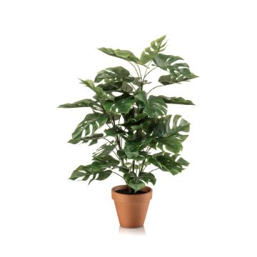 Kunstpflanze Philodendron monstera deliciosa HINAGIKU im Terracottatopf, 65cm