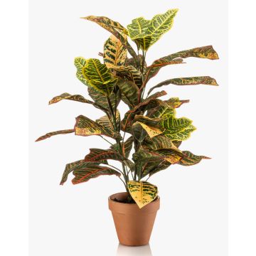 Künstliche Pflanze Kroton ISKANDAR im Terracottatopf, bunt, 65cm Künstliche Pflanze Kroton ISKANDAR im Terracottatopf, bunt, 65cm