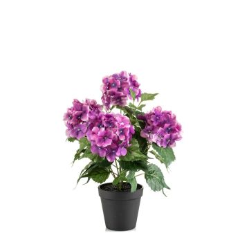 Künstliche Hortensie DORJA im Dekotopf, violett, 40cm