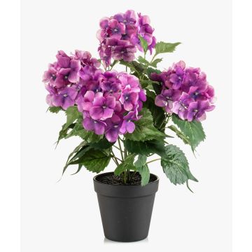 Künstliche Hortensie DORJA im Dekotopf, violett, 40cm