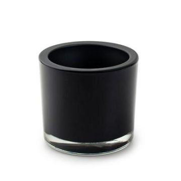 Teelichthalter Glas JOHN FIRE, schwarz-matt, 8cm, Ø9cm Teelichthalter Glas JOHN FIRE, schwarz-matt, 8cm, Ø9cm