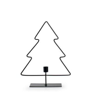 Metall Kerzenständer Tannenbaum NERSYLA, Fuß, schwarz, 30cm, Ø25cm Metall Kerzenständer Tannenbaum NERSYLA, Fuß, schwarz, 30cm, Ø25cm