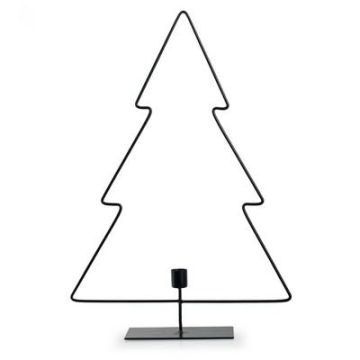 Metall Kerzenständer Tannenbaum NERSYLA, Fuß, schwarz, 45cm, Ø40cm Metall Kerzenständer Tannenbaum NERSYLA, Fuß, schwarz, 45cm, Ø40cm