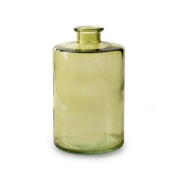 Deko Flasche ORINOCO, Glas, grün, 15cm, Ø9cm