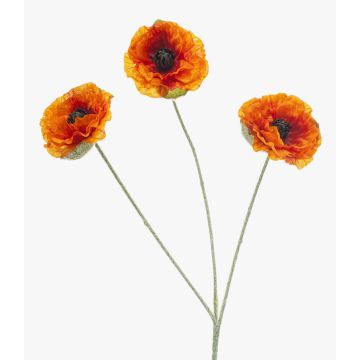 Künstlicher Zweig Mohnblume WHONRA, orange, 60cm, Ø7cm Künstlicher Zweig Mohnblume WHONRA, orange, 60cm, Ø7cm