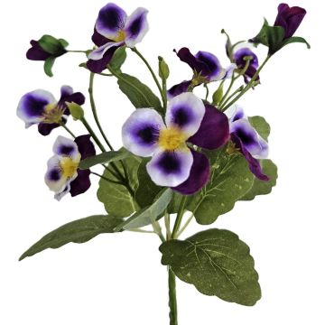 Deko Kunstblume Stiefmütterchen BAHNY auf Steckstab, violett-lila, 22cm