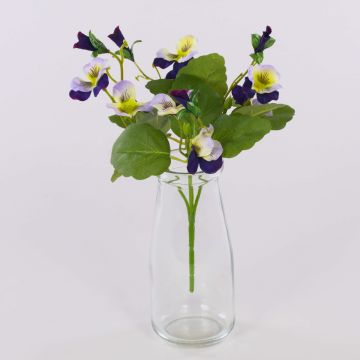 Deko Kunstblume Stiefmütterchen BAHNY auf Steckstab, violett-weiß, 22cm Deko Kunstblume Stiefmütterchen BAHNY auf Steckstab, violett-weiß, 22cm