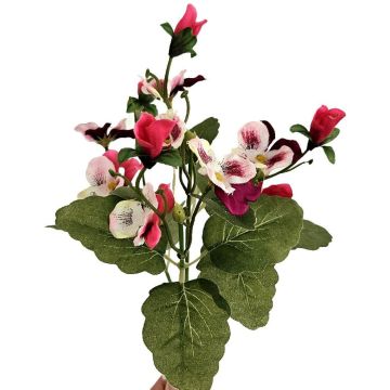 Deko Kunstblume Stiefmütterchen BAHNY auf Steckstab, pink-weiß, 22cm