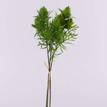 Kunstblumenstrauß Edeldistel Bund SEKLINA, grün, 35cm