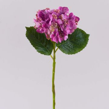 Künstliche Hortensie MYNMAR, lila-creme, 35cm, Ø14cm
