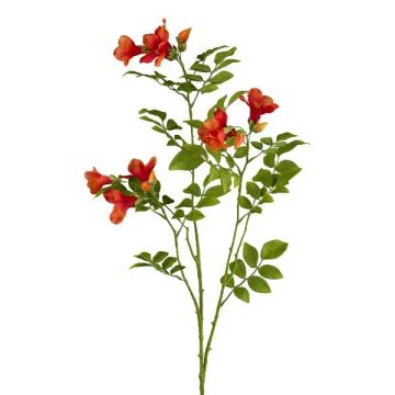 Kunstzweig Trompetenblume FRUHAN, orange, 80cm