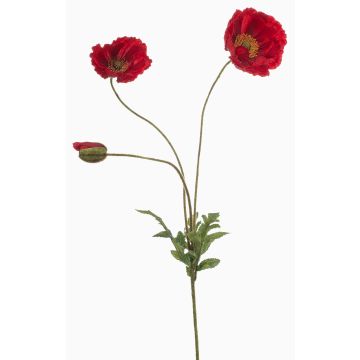 Deko Zweig Mohnblume SCHUNRA, rot, 75cm