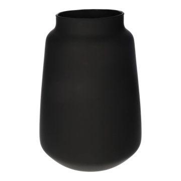 Glas Vase FLORINI, schwarz-matt, 24,2cm, Ø17cm