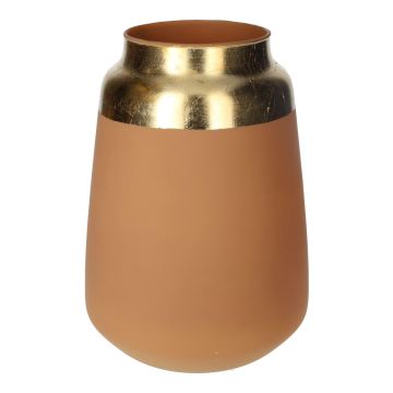 Glas Vase FLORINI, antikrosa-gold-matt, 24,2cm, Ø17cm