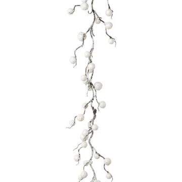 Kunstgirlande Baumwolle BAZU, weiß, 180cm Kunstgirlande Baumwolle BAZU, weiß, 180cm