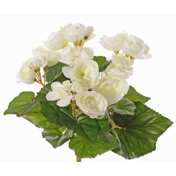 Künstliche Begonie BIRMA auf Steckstab, creme, 20cm, Ø3-5cm