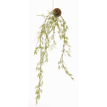 Kunstpflanze Bambus Hänger ALECTO auf Moosball, grün, 90cm
